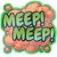 Meep Meep Sticker