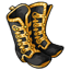 Black and Gold Braided Military Boots