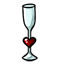 Love Champagne Glass