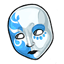 Blue Leafdrop Mask