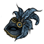 Blue Elegant Feathered Masquerade Mask
