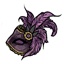 Purple Elegant Feathered Masquerade Mask