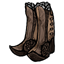 Brown Elegant Laced Masquerade Boots