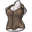 Taupe Heavy Leather Corset