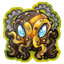 Gold Steamwork Octo Sticker