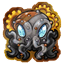 Silver Steamwork Octo Sticker