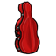 Red Hard Cello Case