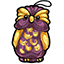 Purple Blown Glass Owl Ornament