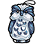 Snowy Blown Glass Owl Ornament