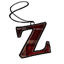 Plaid Lowercase Letter Z Ornament