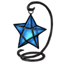 Blue Saheric Small Star Lantern