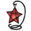 Red Saheric Small Star Lantern