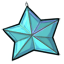 Cyan Star Ornament