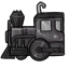 Black Toy Train Ornament
