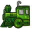 Green Toy Train Ornament