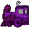 Purple Toy Train Ornament