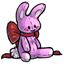 Celebratory Pink Bunny Plushie
