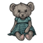 Teal Ballgowned Fancy Bear Plushie