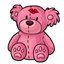 Pink Kissed Bear Plushie