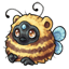 Fuzzy Bee Lurby Plushie