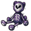 Purple Skelly Bear Plushie