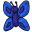 Sapphire Patched Butterfly Plushie