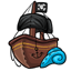 Black Pirate Ship Plushie