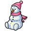 Pink Snowman Plushie