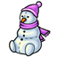 Purple Snowman Plushie