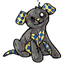 Blue and Yellow Patchy Puppy Plushie
