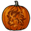 Demi Carved Pumpkin