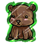 Green BB Bear Sticker