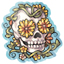 Blooming Skull Sticker