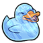 Blue Rubber Ducky Sticker