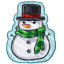 Fat Snowman Sticker