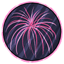Pink Fireworks Sticker