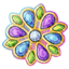 Gemstone Flower Sticker