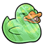Green Rubber Ducky Sticker