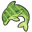 Green Dolphin Sticker