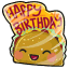 Happy Birthday Taco Sticker