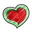 Green Hearty Sticker