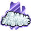 Periwinkle Kitty Cloud Sticker
