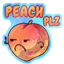 Peach Plz Sticker