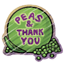 Peas and Thank You Sticker