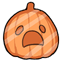 Distressed Face Pumpkin Sticker