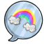 Rainbow Talky Sticker