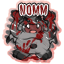 Bloodred Scribble Dillema Sticker