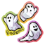 Tiny Morostide Ghost Stickers