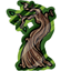 Green Twisted Tree Sticker