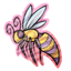 Pastel Wasp Sticker